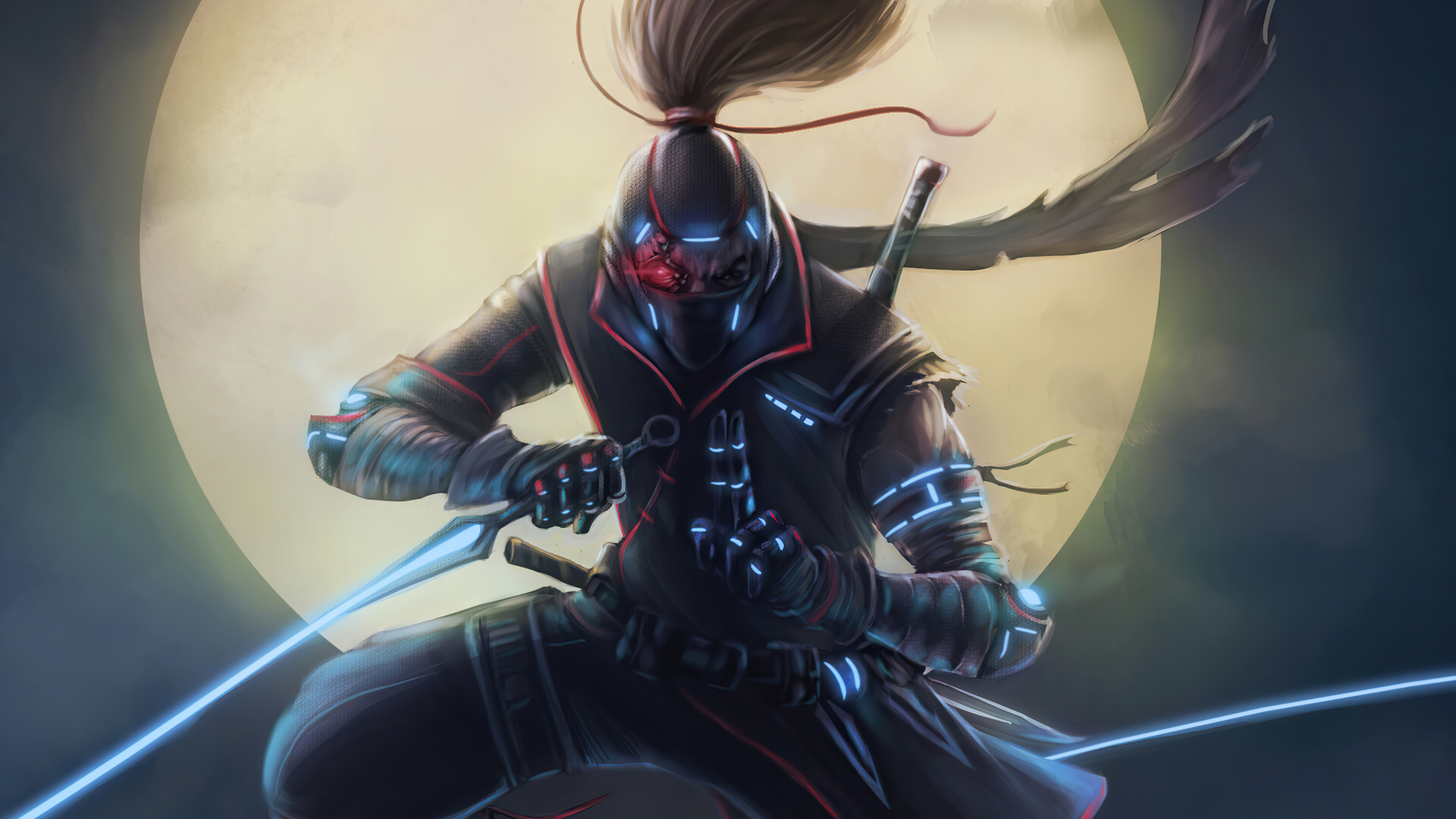 Cyberpunk Ninja Warrior 4K HD Wallpapers | HD Wallpapers